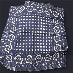 Navy and Black Floral square scarfs